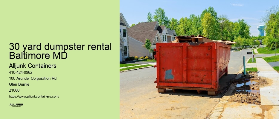 Roll off dumpster Baltimore MD