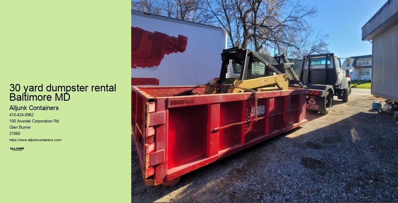 Dumpster sizes available