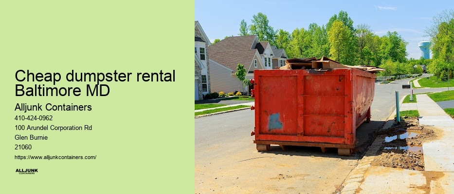 Trash dumpster rental