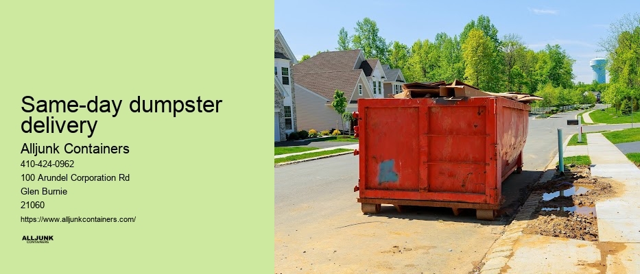 Dumpster for office cleanout